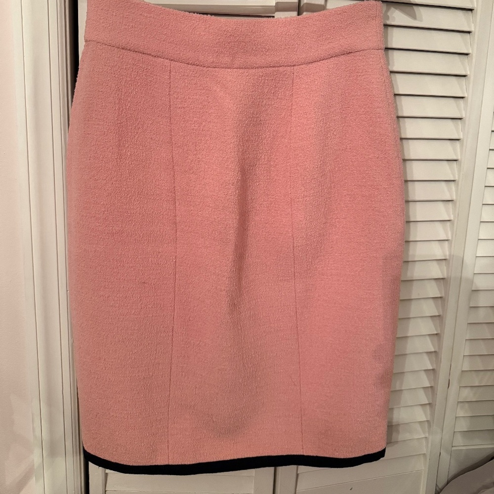 Authentic Vintage Chanel Boucle Pink Skirt